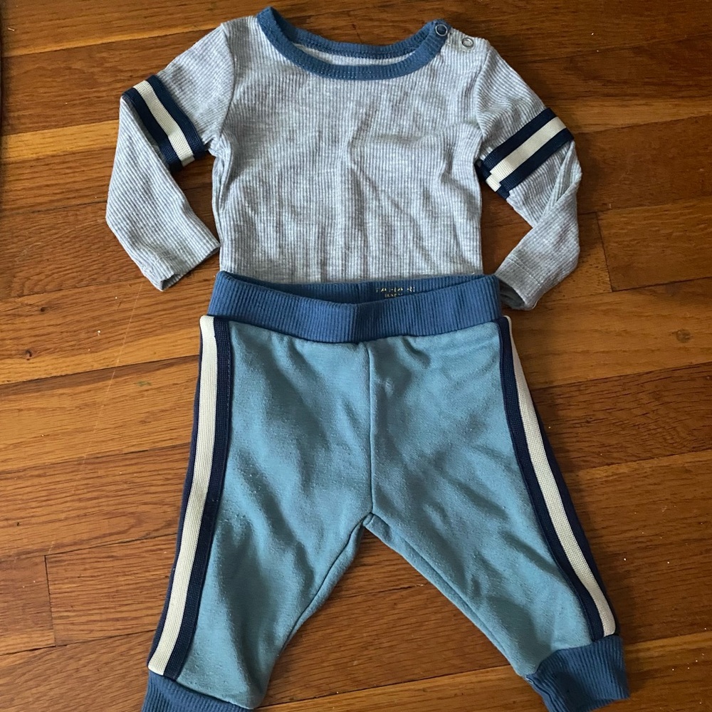 Baby boy track suit: onesie and pants